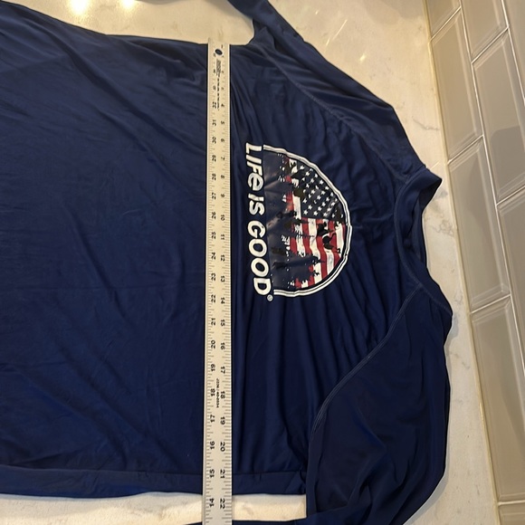 Men's Life is Good Rashguard UPF50+ SWIM shirt sun surf long sleeve size medium - Picture 8 of 10